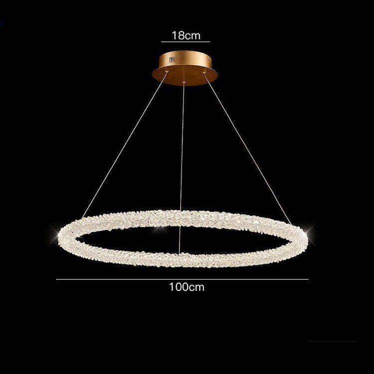 Gloria Modern Clear Crystal Ring Chandelier - Yami Lightings