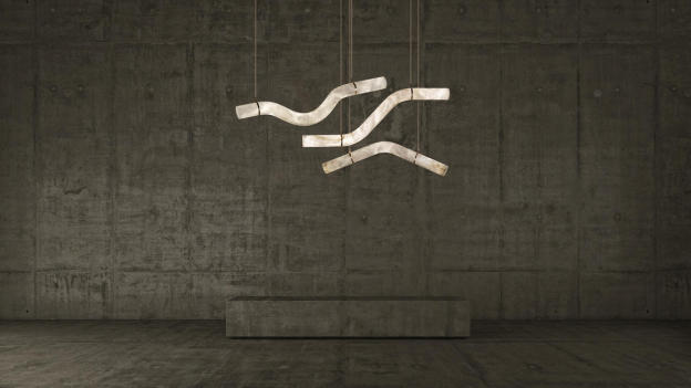 Alabaster Comet Pendant，Pendant Light In Living Room