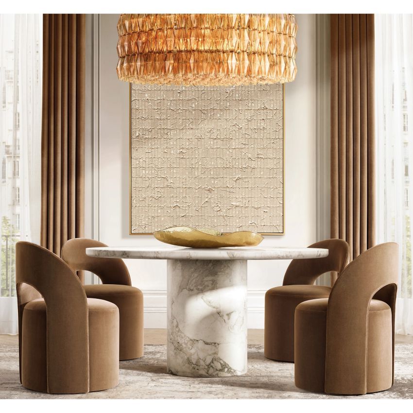 Renee Round Chandelier，Chandelier Over Dining Table, Modern Style
