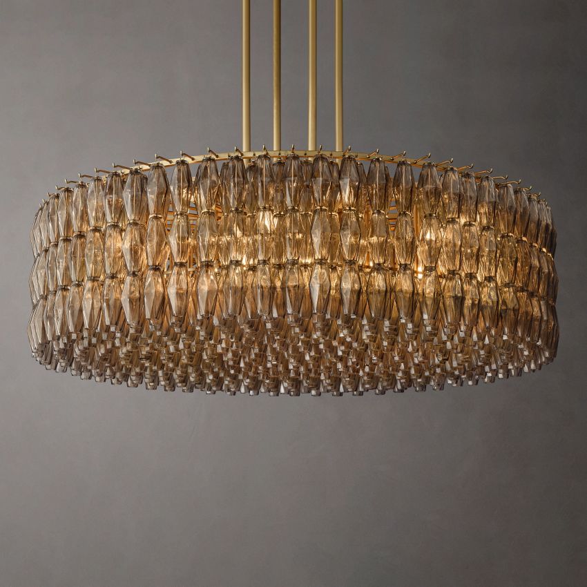 Renee Round Chandelier，Chandelier Over Dining Table, Modern Style