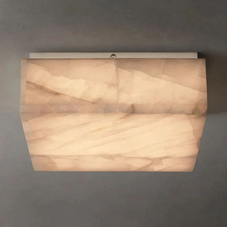  Riveage Calcite Square Flushmount 6"10"14"