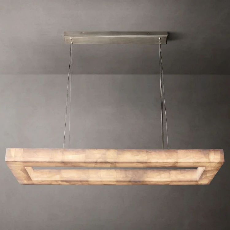 Riveage Rectangular Calcite Chandelier 54"