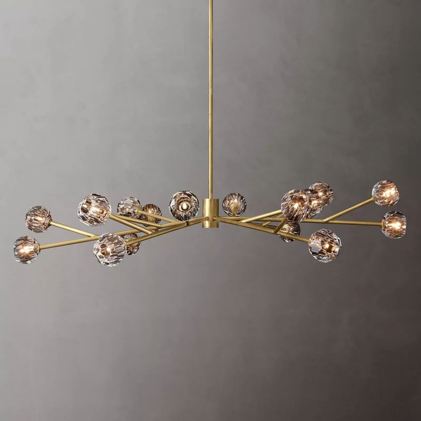 Belle De Crystal Ball Round Chandelier 72" - Yami Lightings
