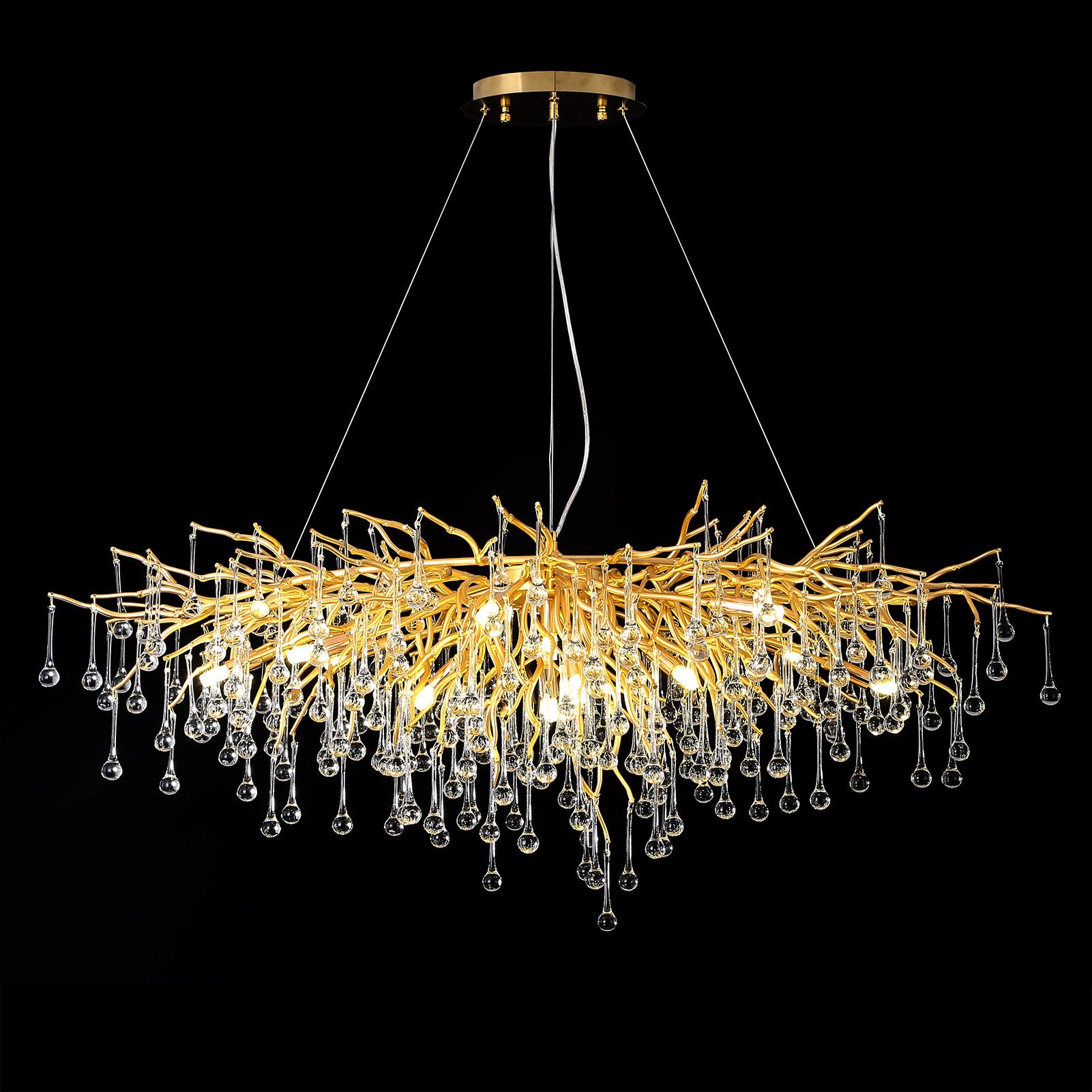 Modern Crystal Branch Raindrop Chandelier - Yami Lightings
