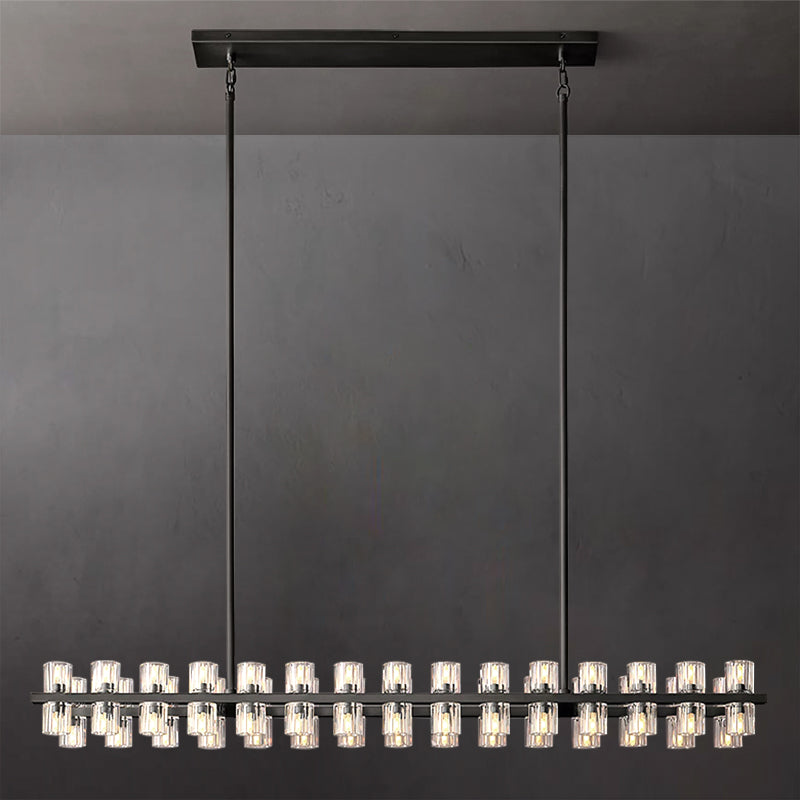 Industrial Rectangular Crystal Chandelier - Yami Lightings