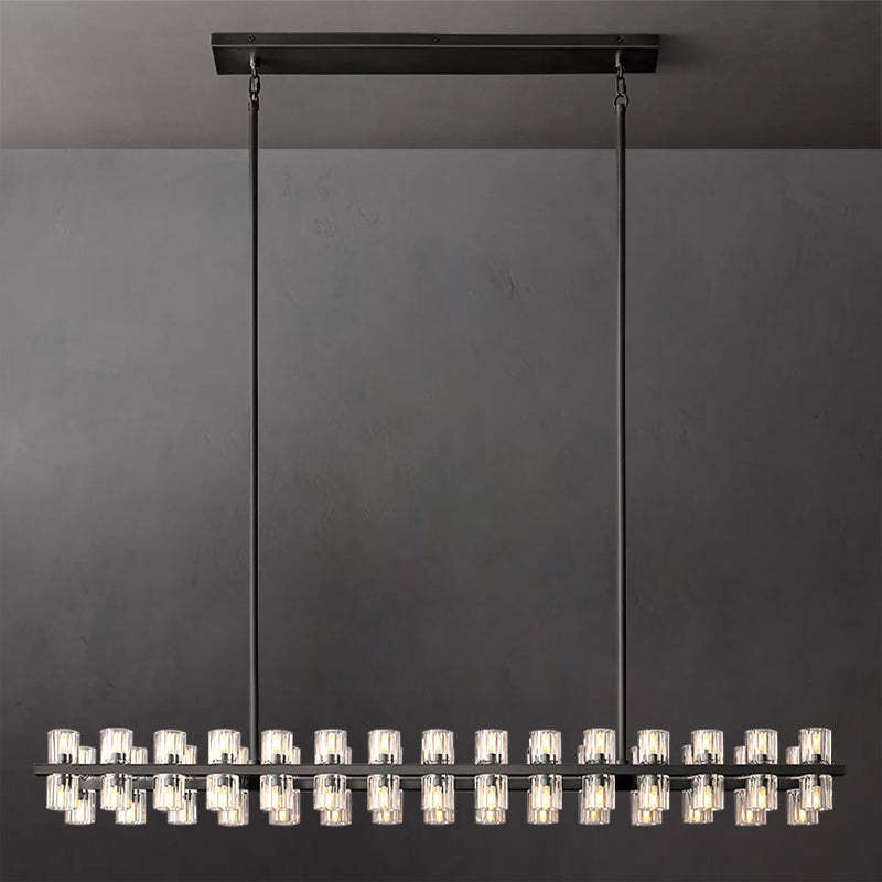 Industrial Rectangular Crystal Chandelier - Yami Lightings