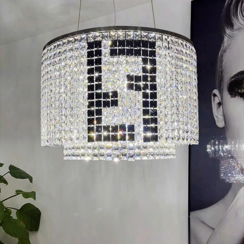 Olive Round Crystal Chandelier - Yami Lightings