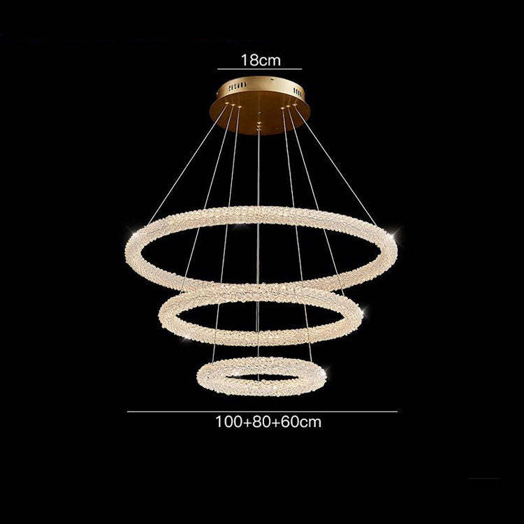 Gloria Modern Clear Crystal Ring Chandelier - Yami Lightings