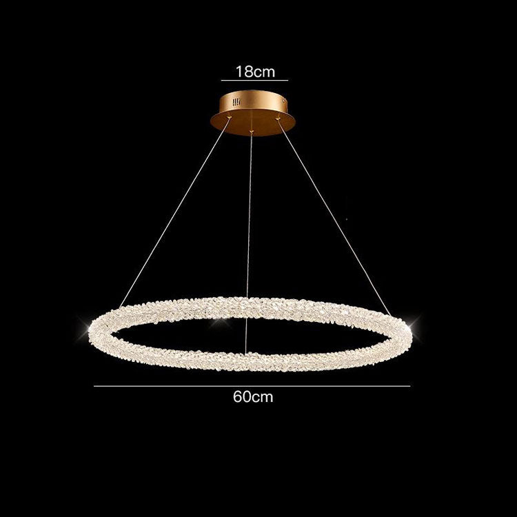 Gloria Modern Clear Crystal Ring Chandelier - Yami Lightings