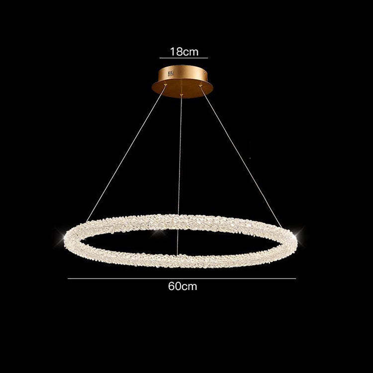 Gloria Modern Clear Crystal Ring Chandelier - Yami Lightings