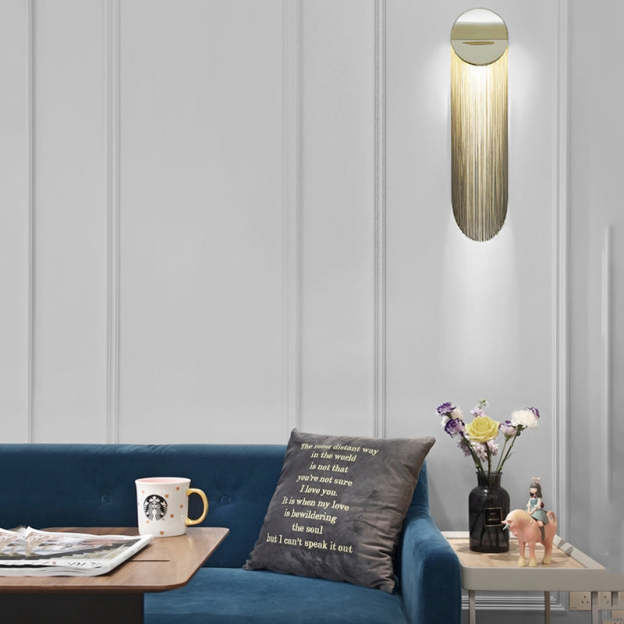 Indoor Decoration Wall Light Aluminum Chain Tassel Wall Sconce - Yami Lightings