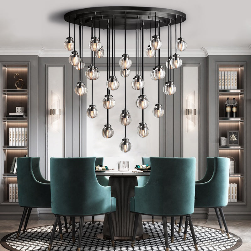 Pearl Round Chandelier - Yami Lightings