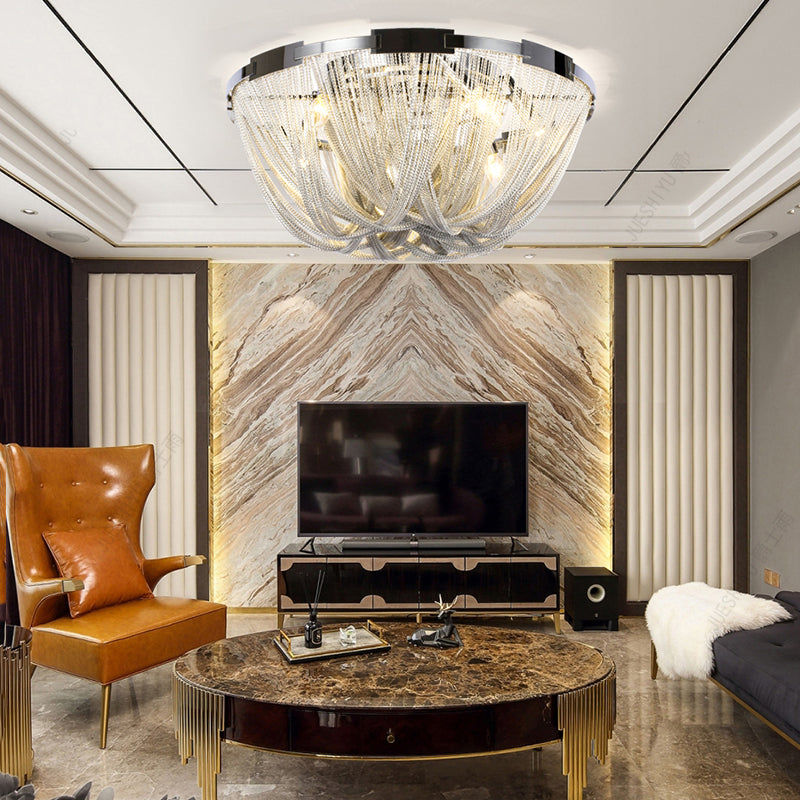 Luxury Aluminum Chain Tassel Ceiling Light For Kitchen - Yami Lightings