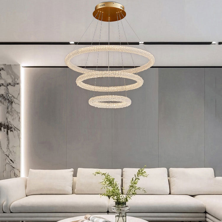 Gloria Modern Clear Crystal Ring Chandelier - Yami Lightings