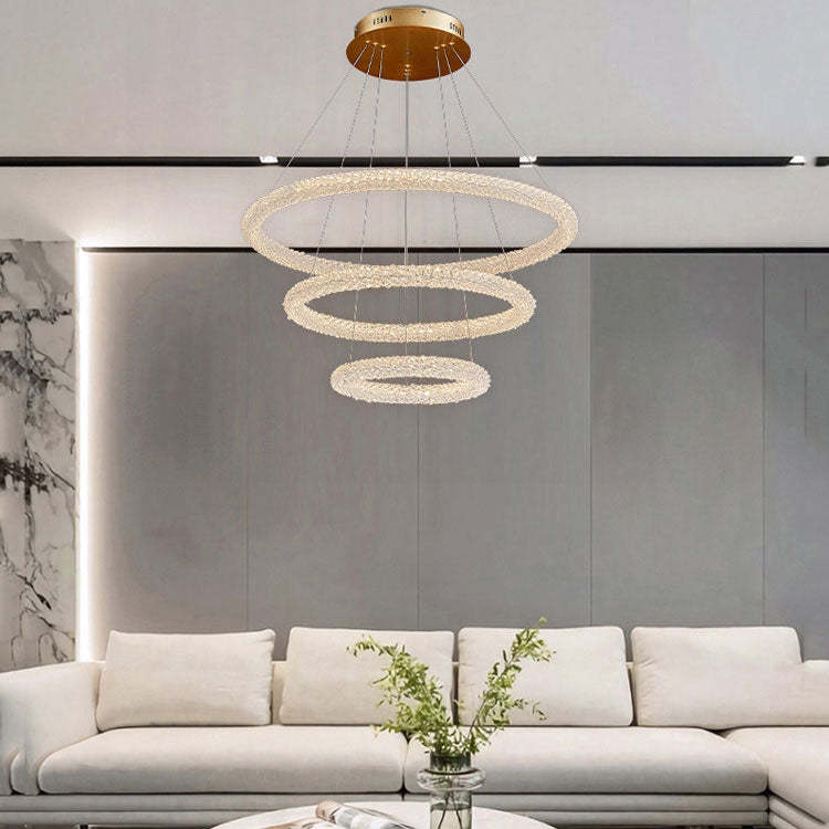 Gloria Modern Clear Crystal Ring Chandelier - Yami Lightings