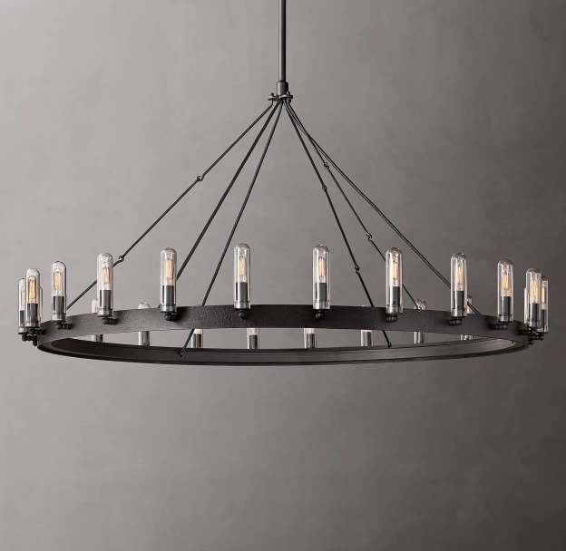 Vintage Round Outdoor Chandelier - Yami Lightings