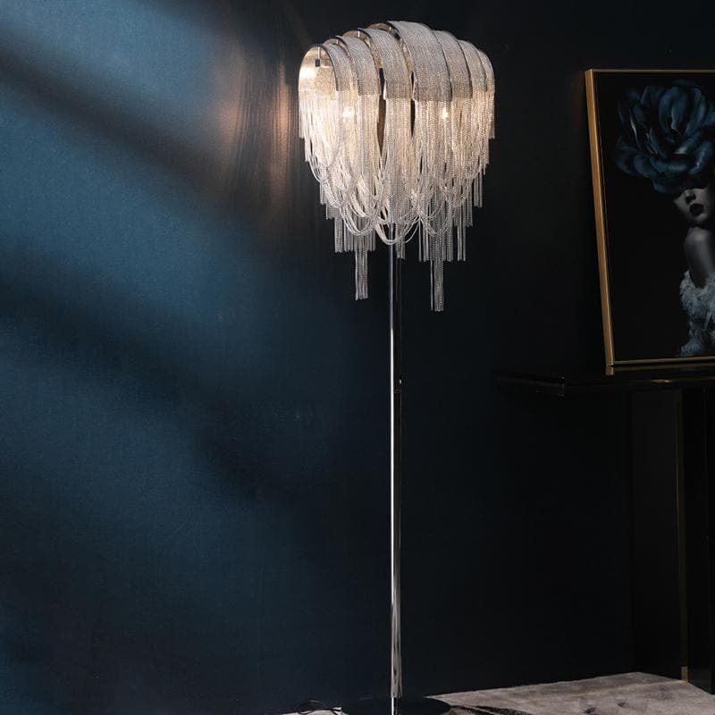 Aluminum Chain Tassel Floor Lamp - Yami Lightings
