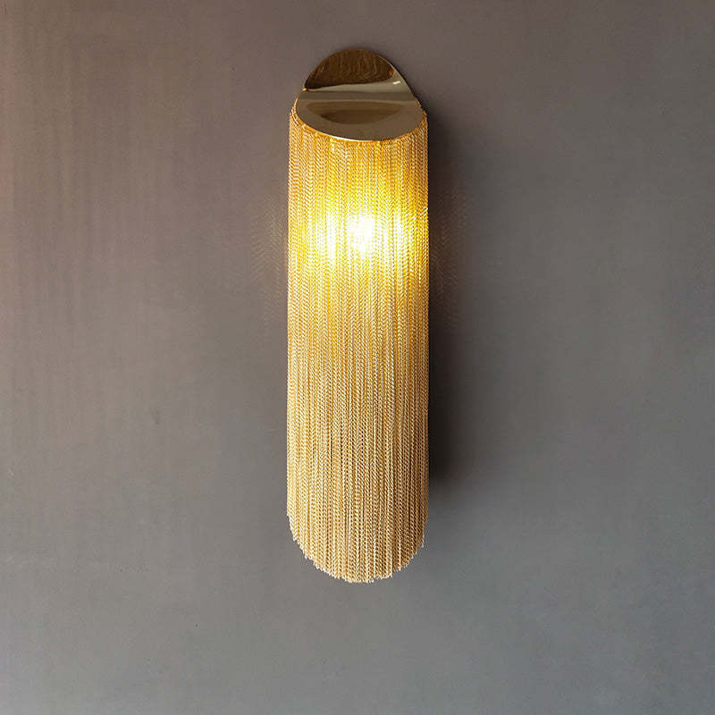 Indoor Decoration Wall Light Aluminum Chain Tassel Wall Sconce - Yami Lightings