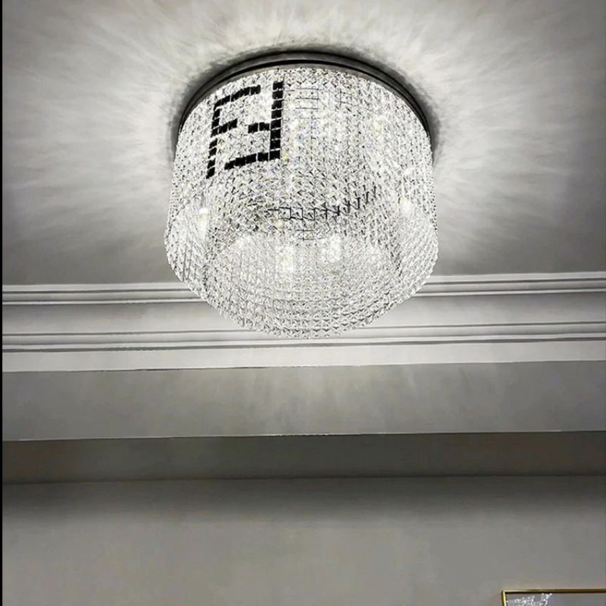Olive Round Crystal Chandelier - Yami Lightings