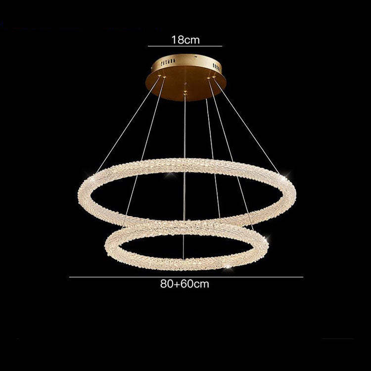 Gloria Modern Clear Crystal Ring Chandelier - Yami Lightings