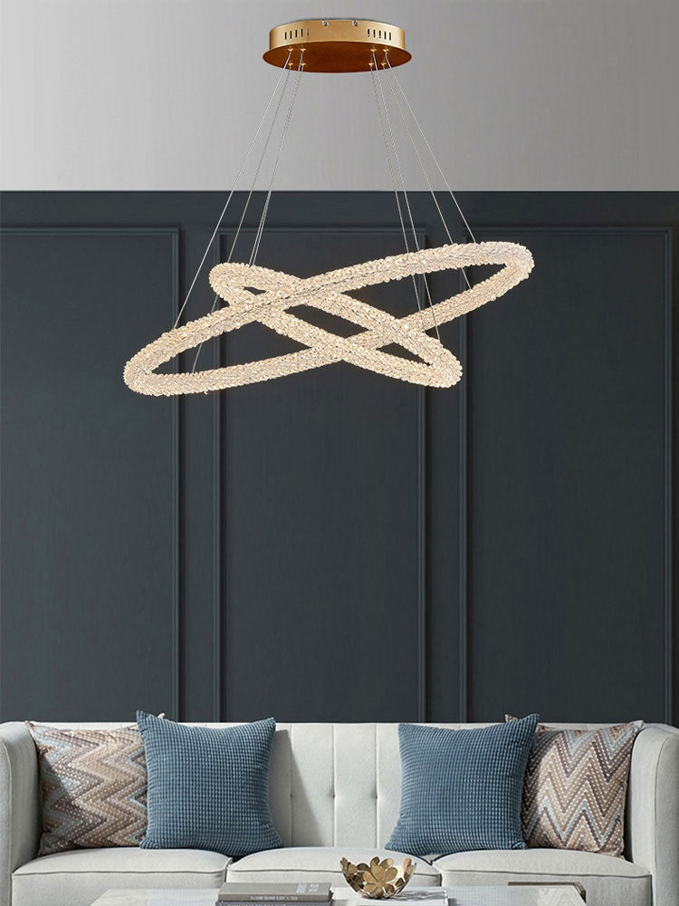 Gloria Modern Clear Crystal Ring Chandelier - Yami Lightings