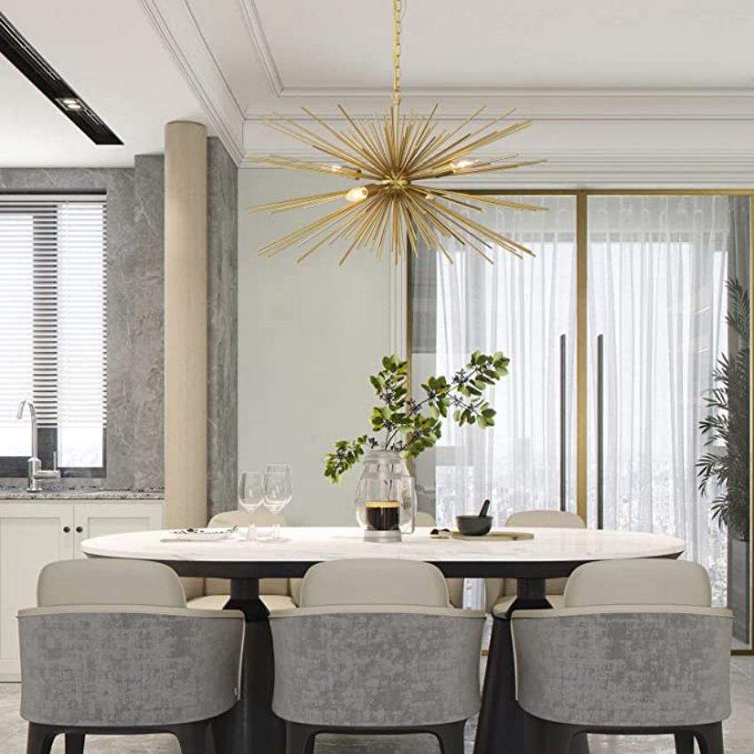 Starburst Chandelier 4-Light 31" - Yami Lightings