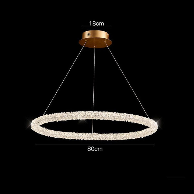 Gloria Modern Clear Crystal Ring Chandelier - Yami Lightings