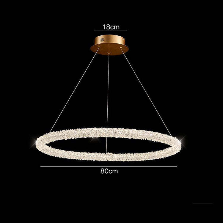 Gloria Modern Clear Crystal Ring Chandelier - Yami Lightings
