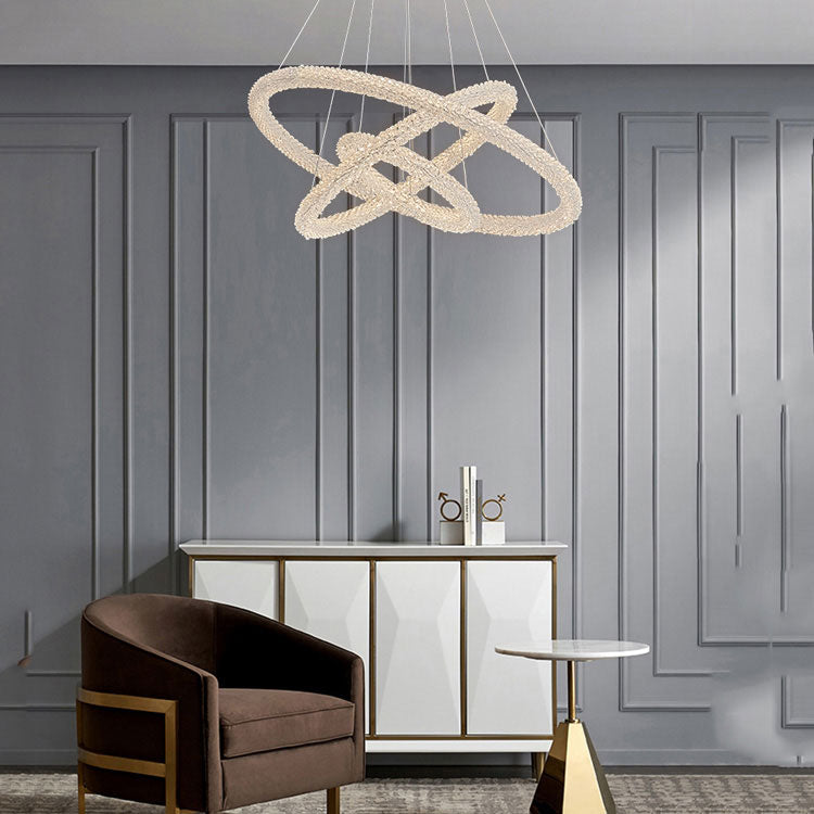 Gloria Modern Clear Crystal Ring Chandelier - Yami Lightings