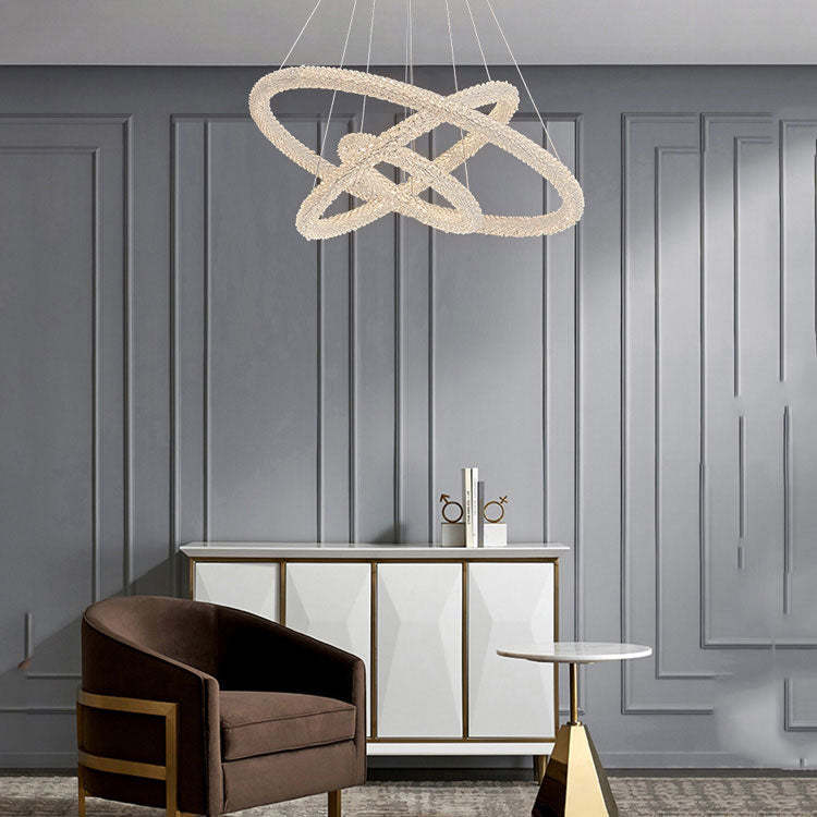 Gloria Modern Clear Crystal Ring Chandelier - Yami Lightings