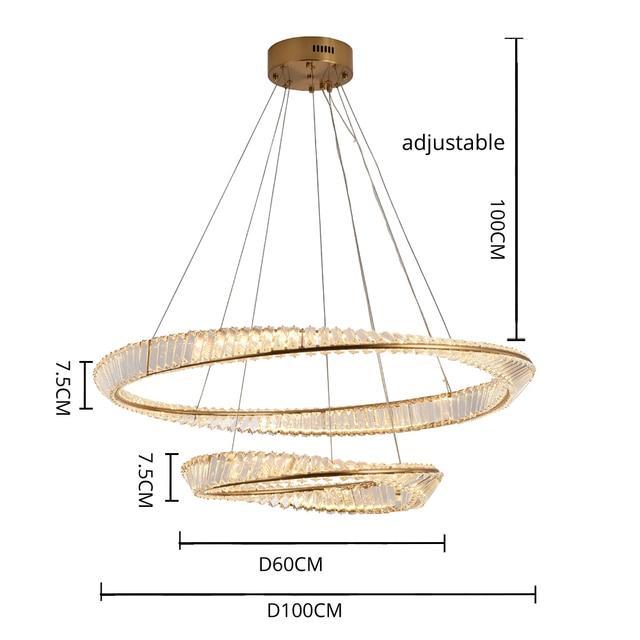 Cicero Crystal Ring Chandelier - Yami Lightings