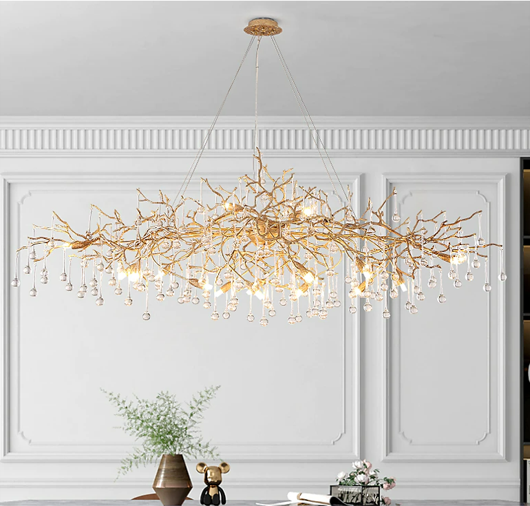 Doris Branch Crystal Chandelier Light - Yami Lightings