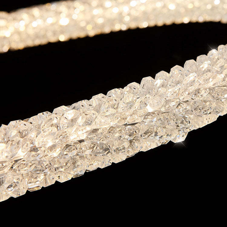 Gloria Modern Clear Crystal Ring Chandelier - Yami Lightings