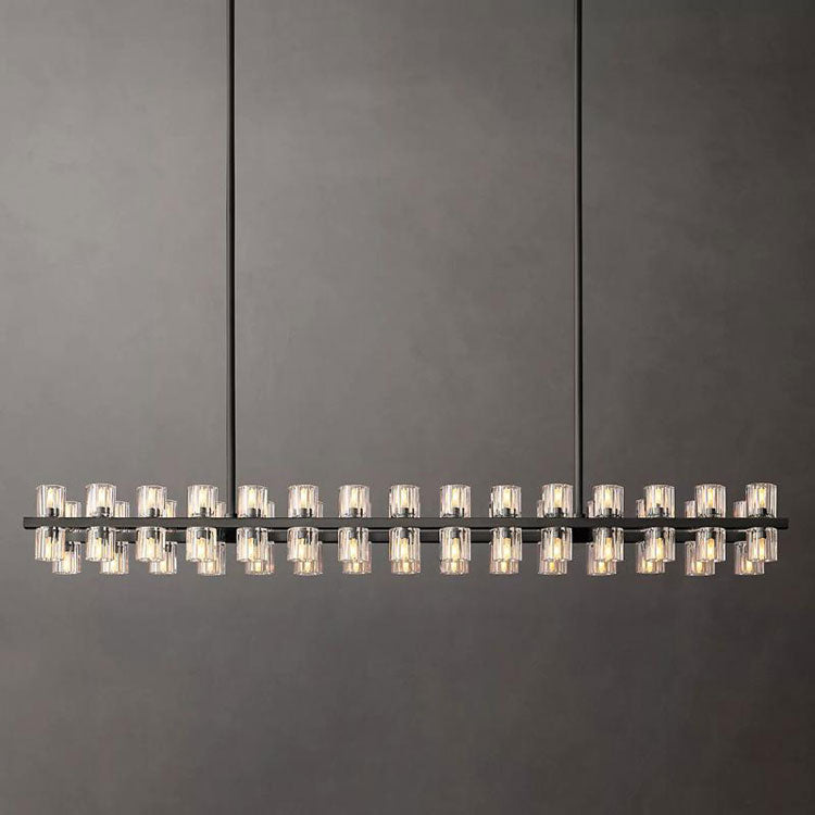 Industrial Rectangular Crystal Chandelier - Yami Lightings