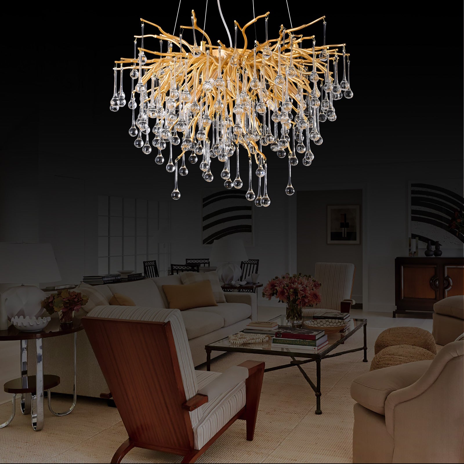 Doris Gold Raindrop Ceiling Lights - Yami Lightings