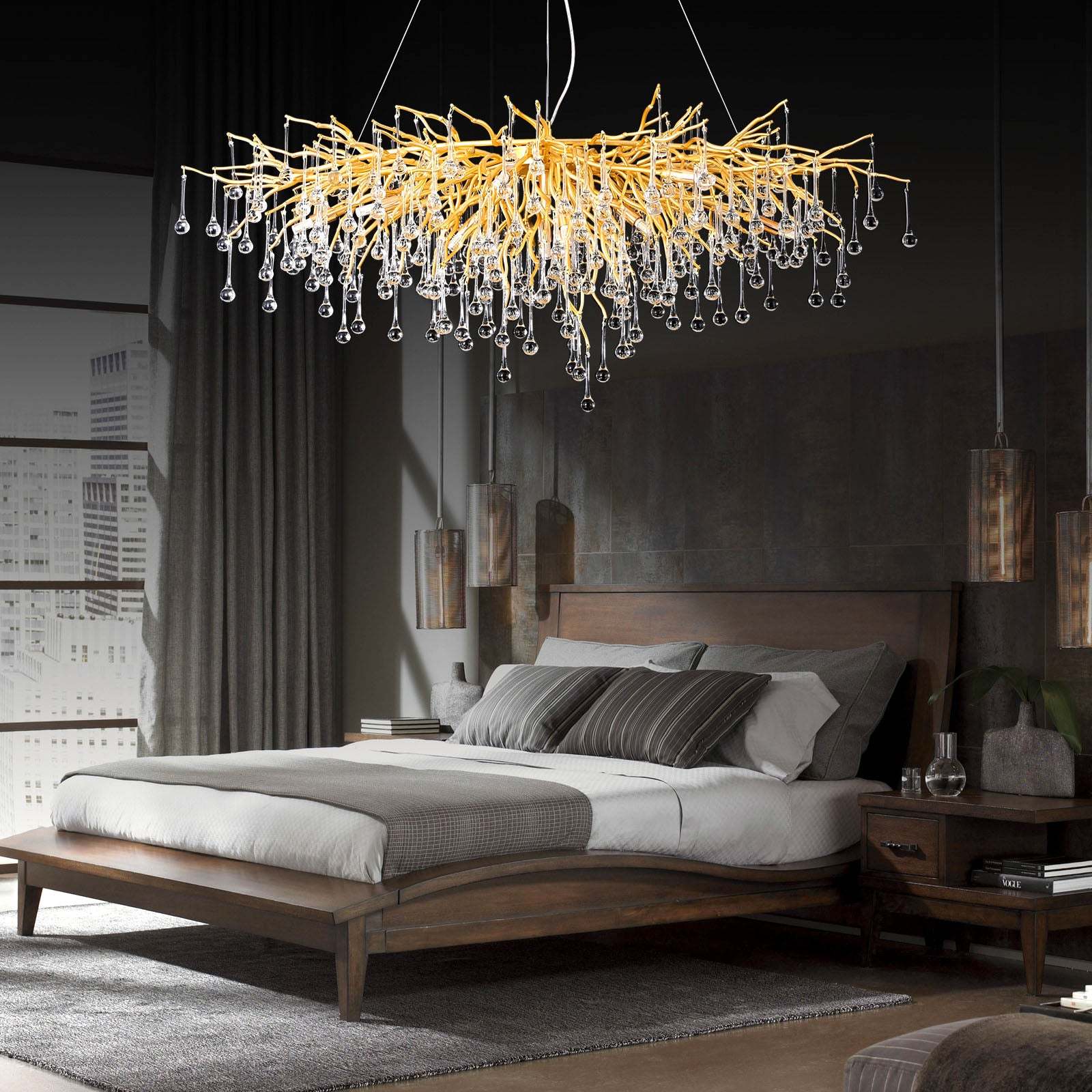 Doris Gold Raindrop Ceiling Lights - Yami Lightings