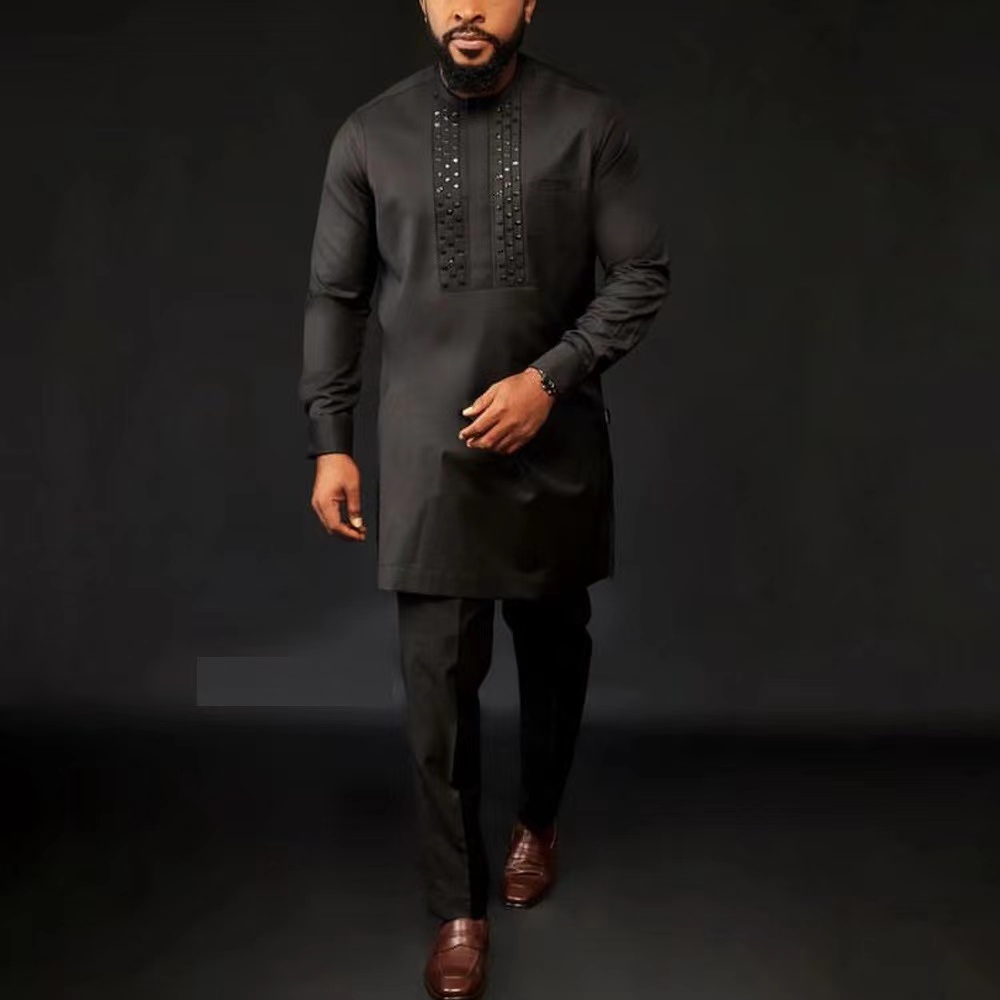 Men's New African Ethnic Style Fashion Casual Round-neck African ...