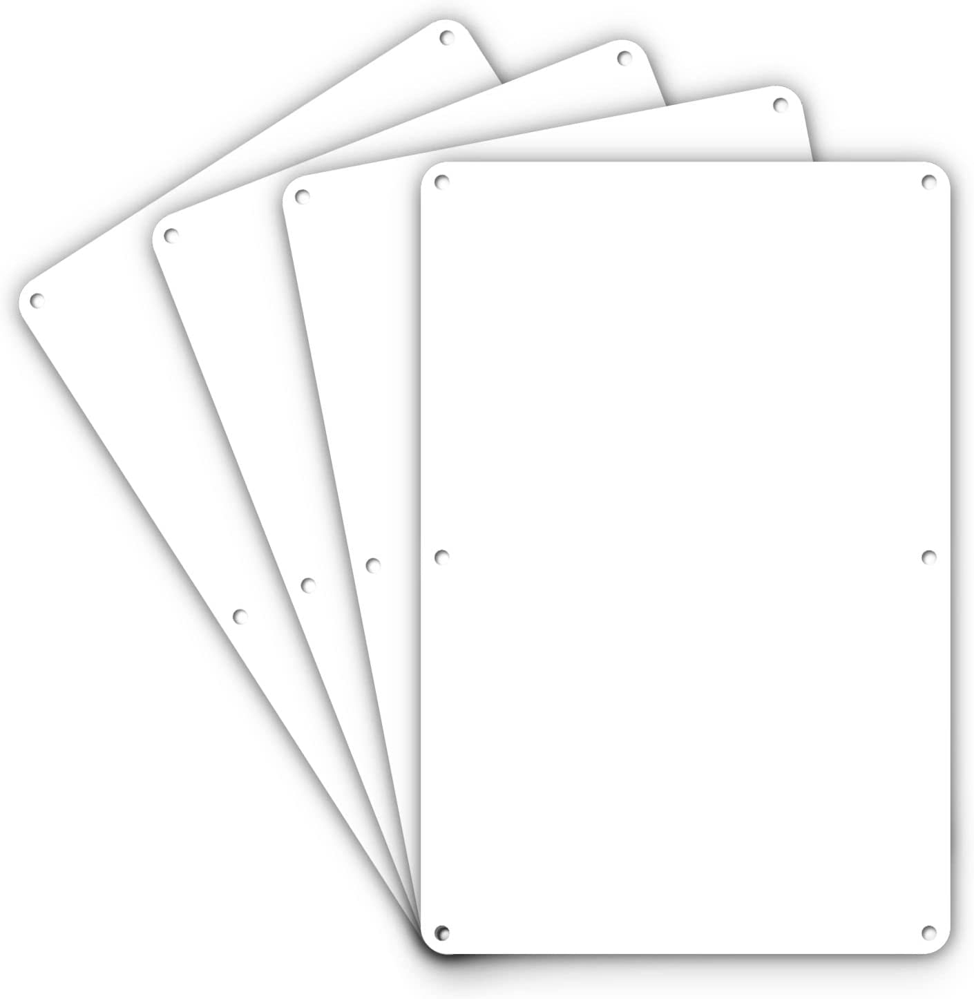 Faittoo Blank Write-On Metal Sign, Rust Free Aluminum, UV Protected, Waterproof, Weather Resistant, Durable Ink, Easy to Mount