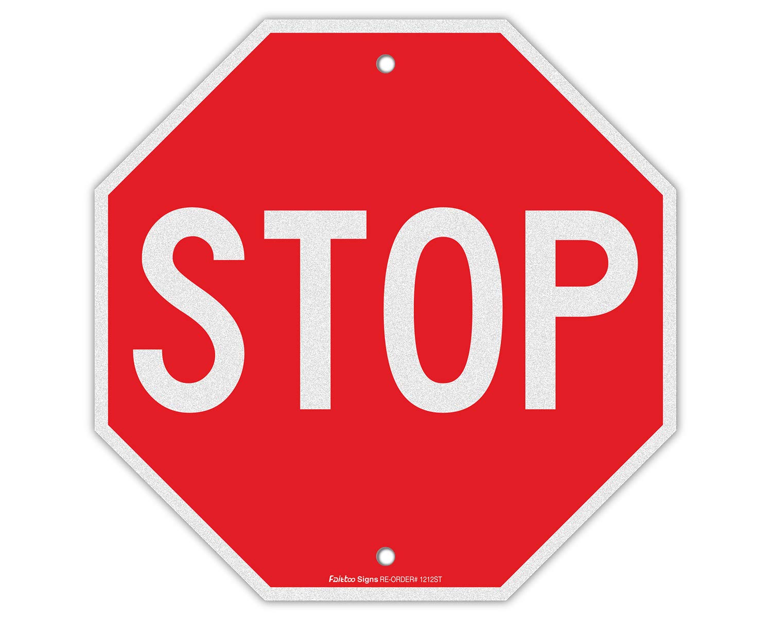 STOP アルミサイン Stop Sign, Street Slow Warning Reflective Signs, 12 x 12 Inches Octago
