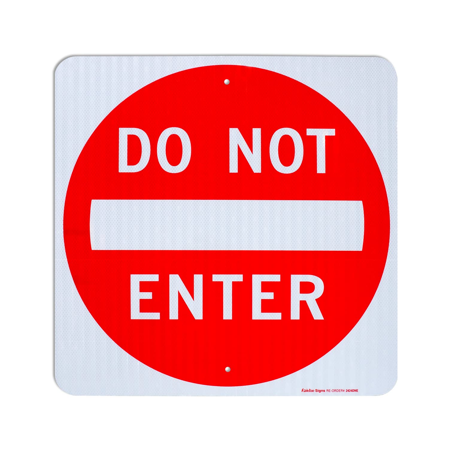 Do Not Enter Sign,12x12 Inch Square .040 Aluminum,Reflective Rust Free Metal Sign,Fade/ Weather Resistant,Easy to Mount,Indoor/Outdoor Use