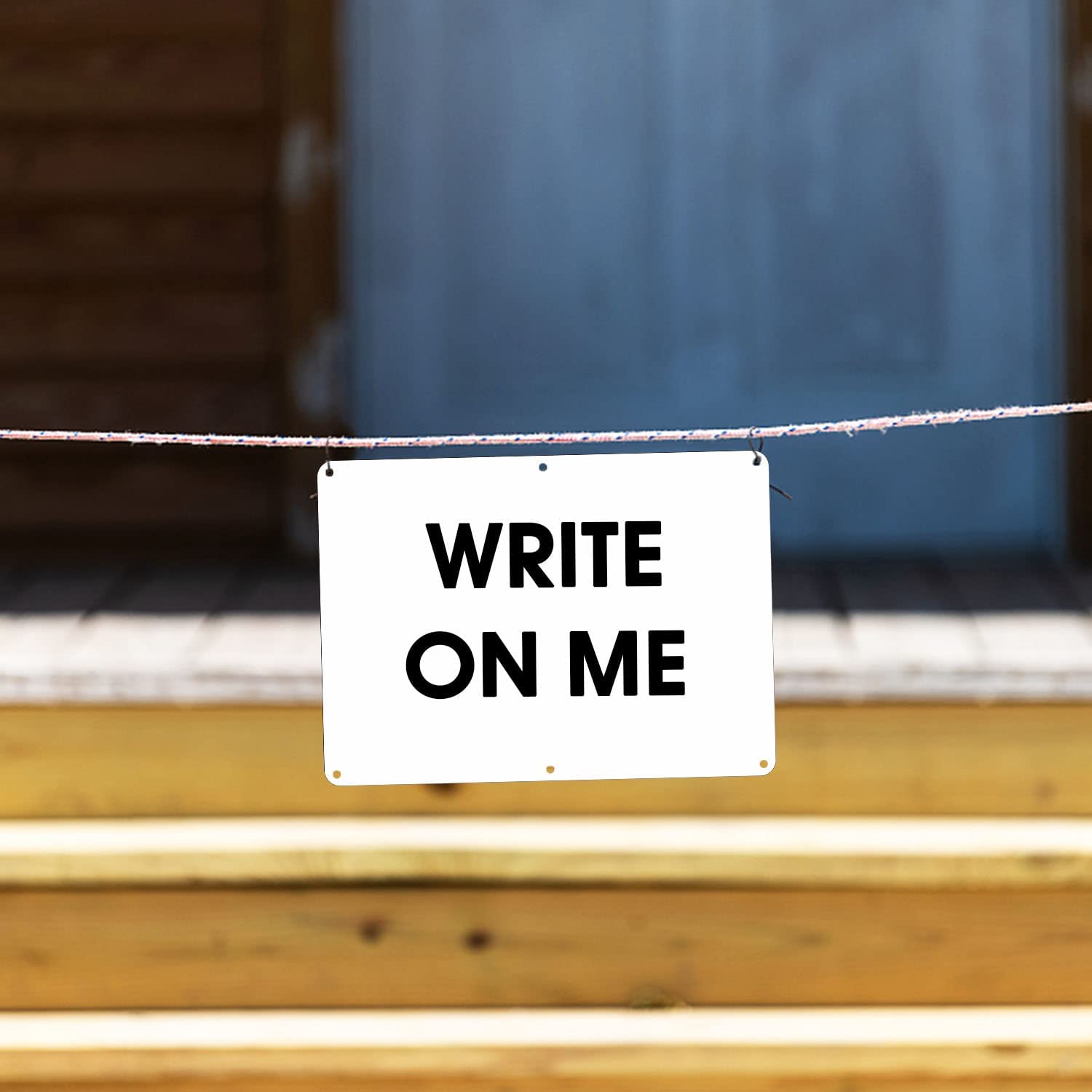 Faittoo Blank Write-On Metal Sign, Rust Free Aluminum, UV Protected, Waterproof, Weather Resistant, Durable Ink, Easy to Mount