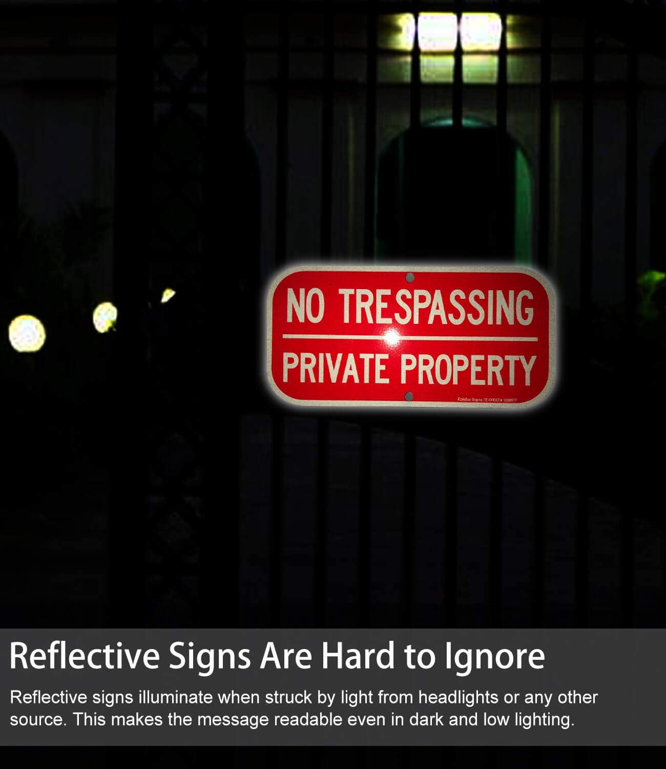 (4 Pack) No Trespassing Sign Private Property Sign, Reflective .40 Rust Free Aluminum 12 x 6 Inches, UV Protected, Weather Resistant, Waterproof, Durable Ink，Easy to Mount