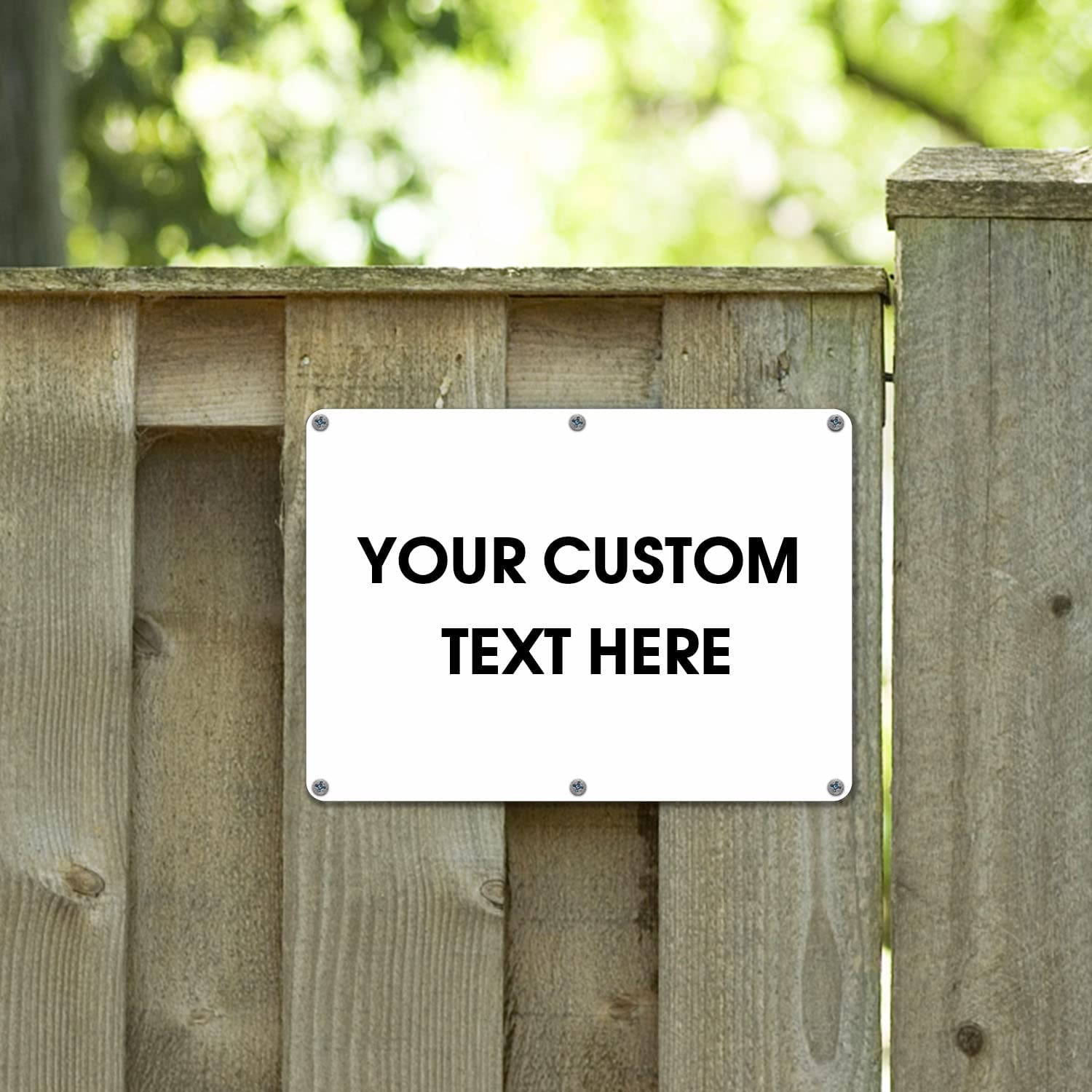 Faittoo Blank Write-On Metal Sign, Rust Free Aluminum, UV Protected, Waterproof, Weather Resistant, Durable Ink, Easy to Mount