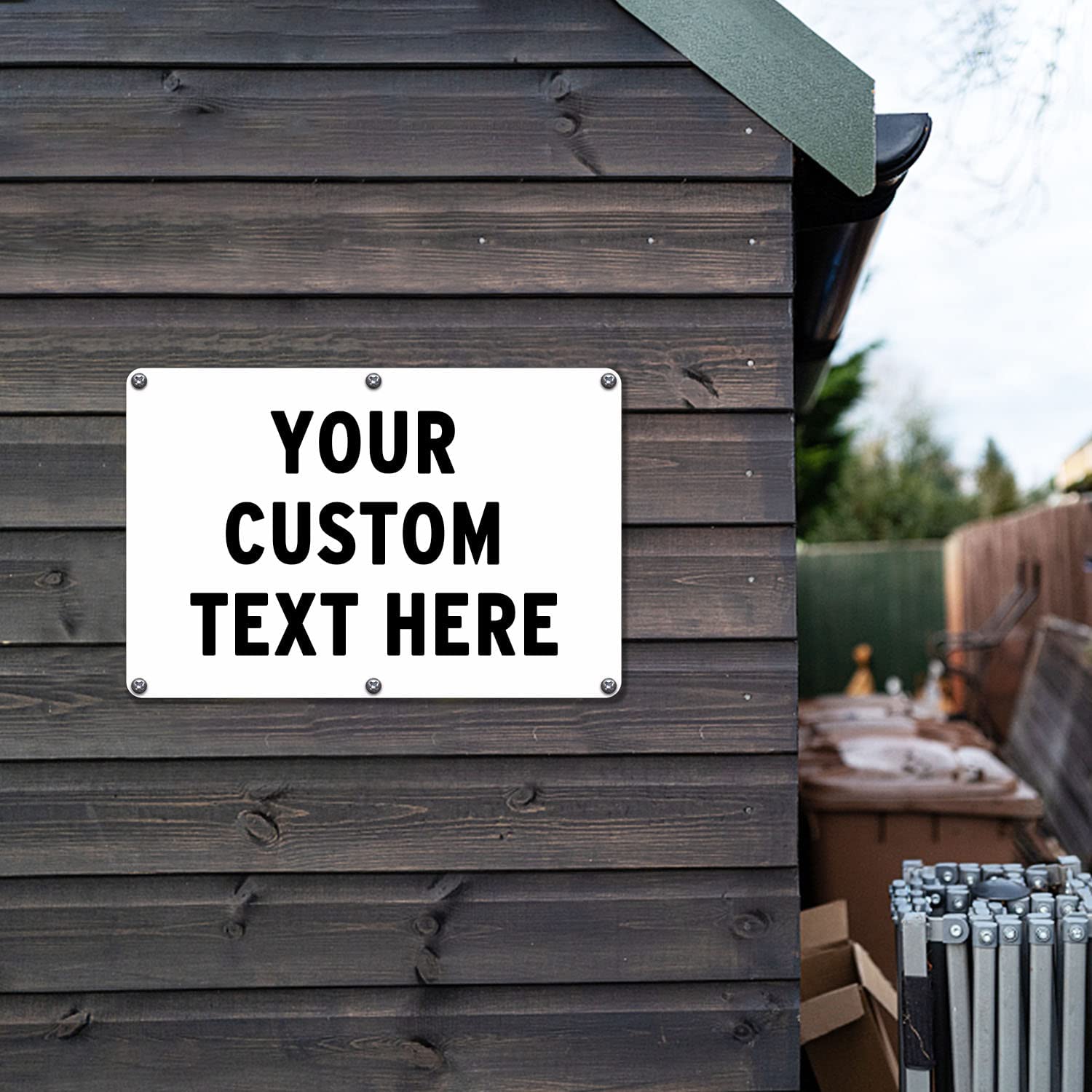 Faittoo Blank Write-On Metal Sign, Rust Free Aluminum, UV Protected, Waterproof, Weather Resistant, Durable Ink, Easy to Mount