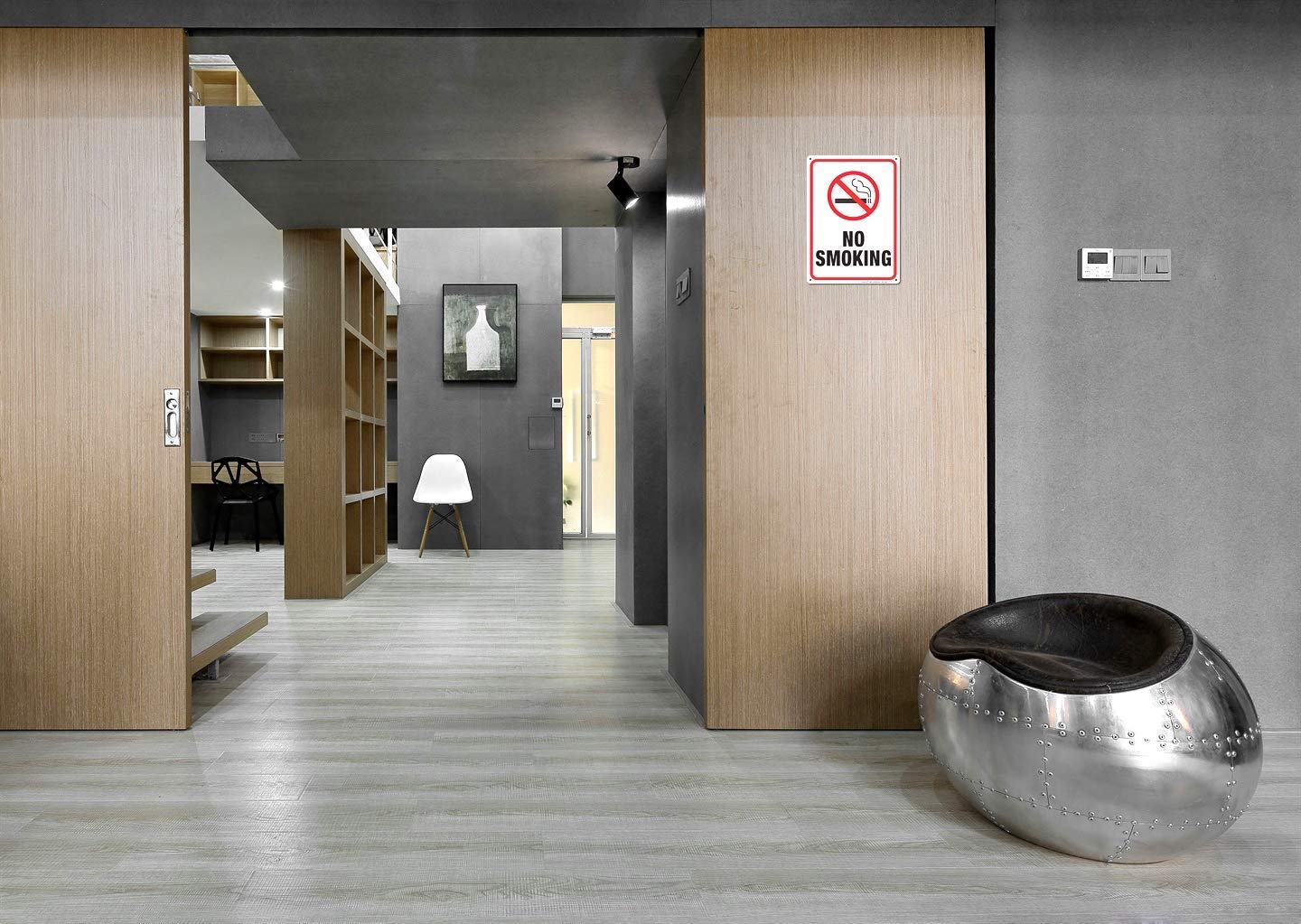 No Smoking Sign, 6 Pack No Smoking Signs for Business/Home,10 x 7 Inch