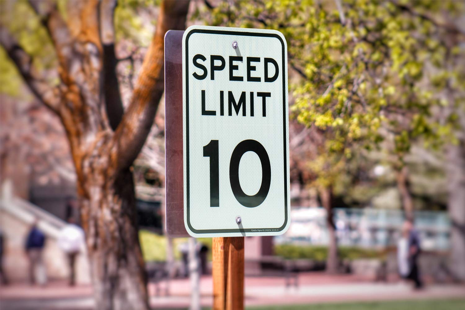 (2 Pack) Speed Limit 10 MPH Sign, 18 x 12 Inches Engineer Grade Reflective Sheeting, Rust Free Aluminum, Weather Resistant, Waterproof, Durable Ink, Easy to Mount