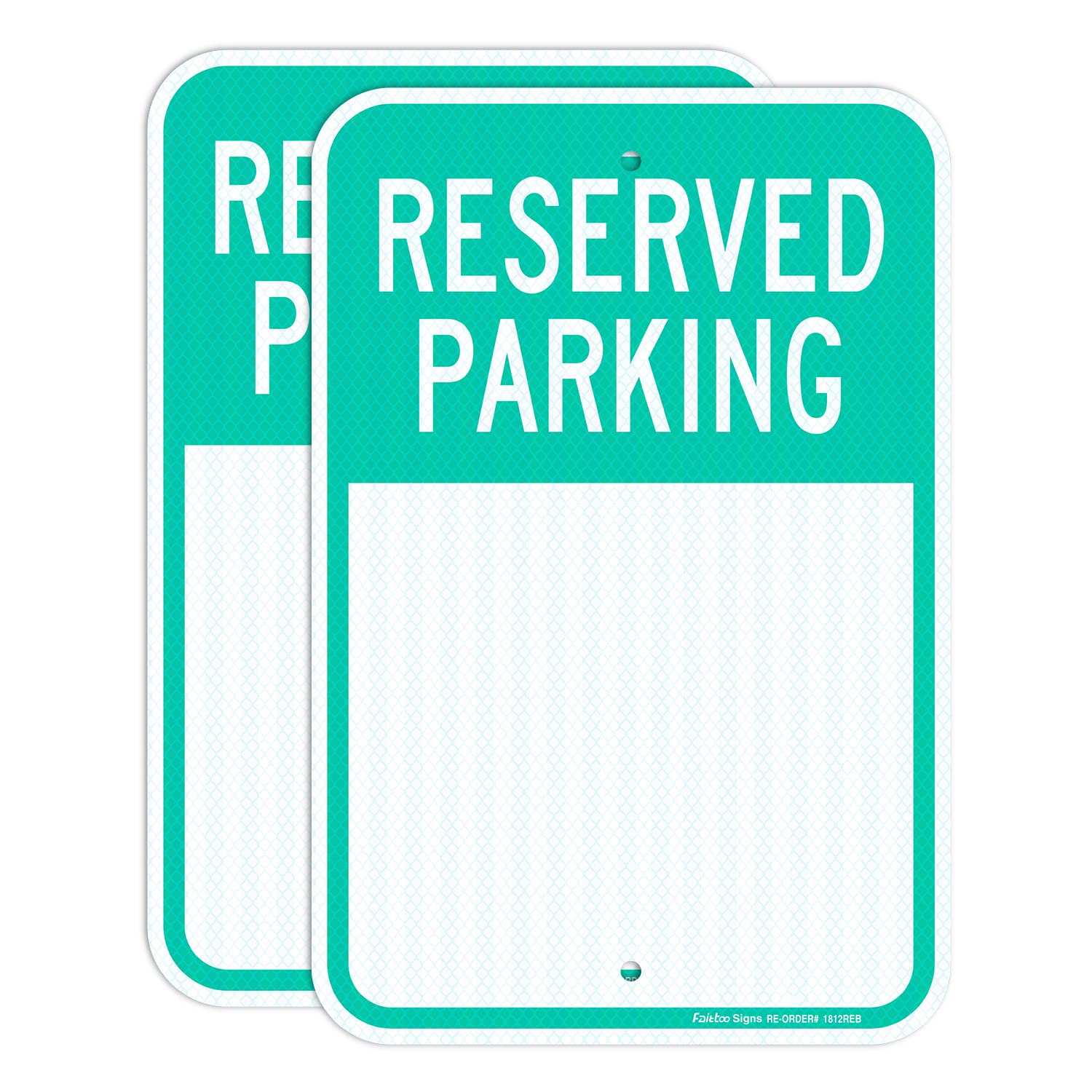 Faittoo Blank Reserved Parking Sign,18 x 12 Inch Engineer Grade Reflective Aluminum, Weather/Fade Resistant, UV Protected, Easy to Install and Read, Indoor/Outdoors Use