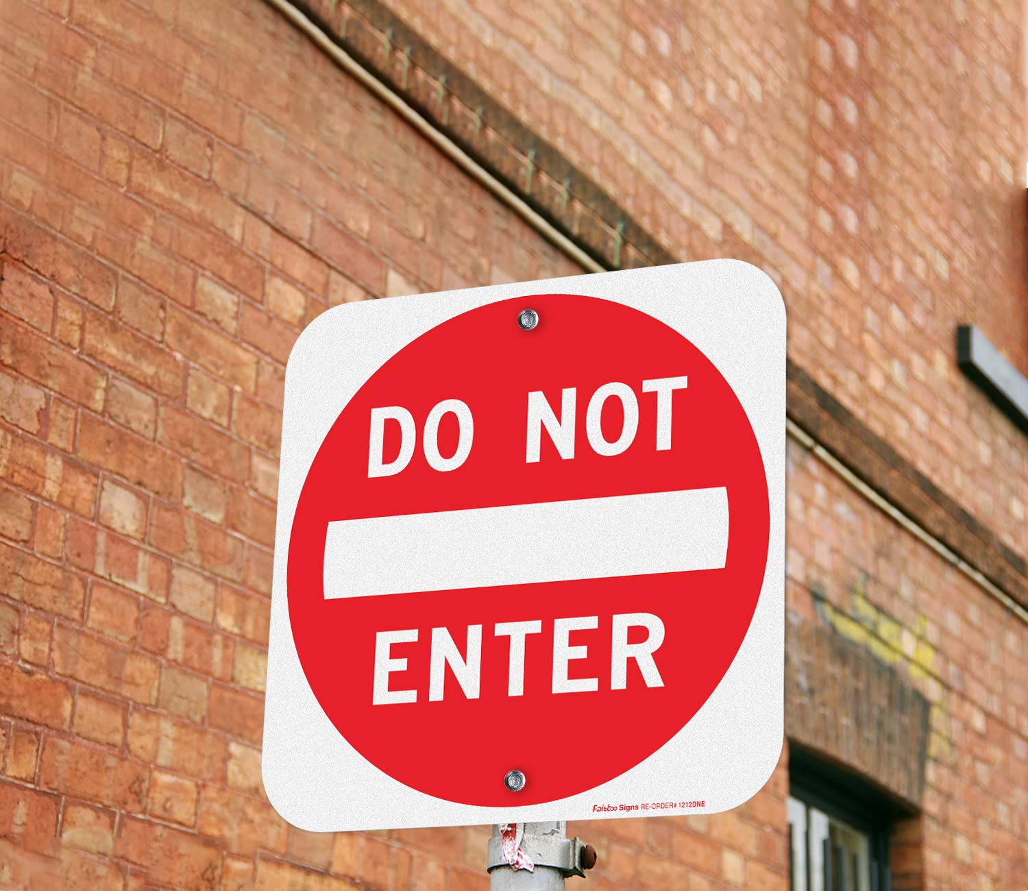 Do Not Enter Sign,12x12 Inch Square .040 Aluminum,Reflective Rust Free Metal Sign,Fade/ Weather Resistant,Easy to Mount,Indoor/Outdoor Use