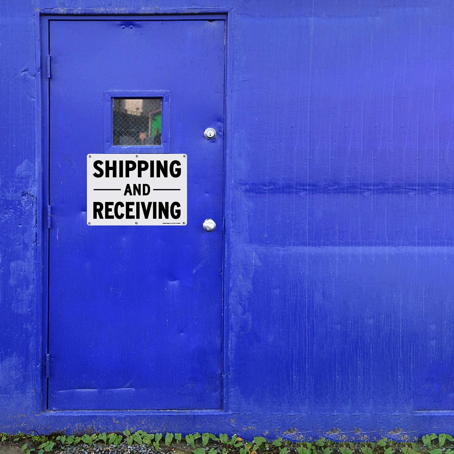 Shipping and Receiving Sign,14x10 Inches Rectangle Rust Free Aluminum Metal Sign,Weather/Fade Resistant,Easy to Mount,Black on White,Indoor/Outdoor Use