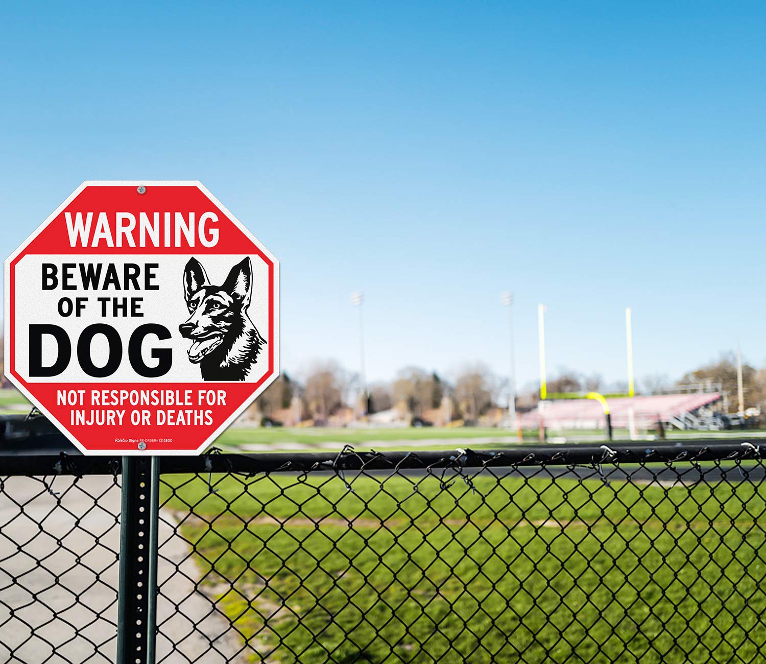 Beware of Dog Sign Not Responsible for Injury or Death,10x7 Inch Rust 